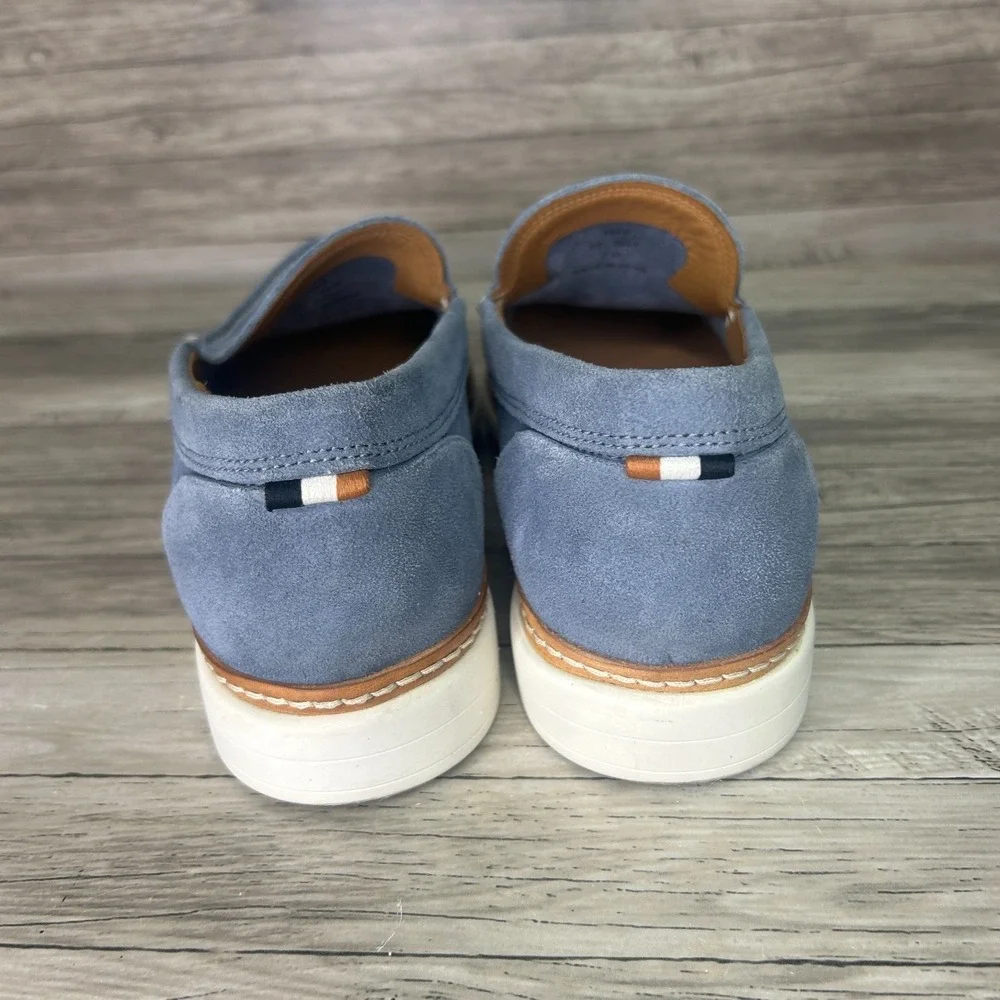 Allen Edmonds Wilder Mens 7D Blue Suede Venetian Slip-On Loafers‎